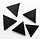 Driehoek - zwart opaque - 2 cm - COE 90