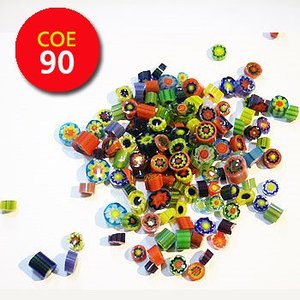 Millefiori klein - mix - 25 gram - COE 90