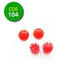 Clear- fluo rood bloempje - punt - COE104 - 8-10mm