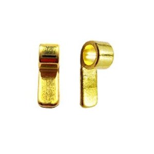 Rechthoekig smal - Goud - Messing - 17x6x1mm