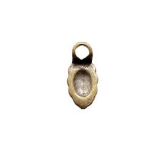 Oorhanger - Antique bronze - Messing - 6.5x14x1.2mm