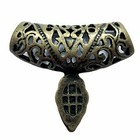 Filigraan hanger - Antique bronze - Messing - 35x30mm