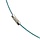 Stalen ketting - turquoise - 45 tot 50 cm - 1mm
