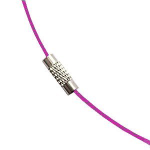 Stalen ketting - fuchsia - 45 tot 50 cm - 1mm