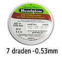 Beadalon 7 draden - Clear - 0.53mm - 9.2m