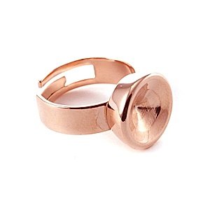 Verstelbare ring voor 12mm steen -Rosé goud