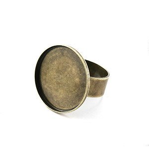 Ring - plateau - Bronskleur - 24x2mm - S:18