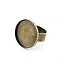 Ring - plateau - Bronskleur - 24x2mm - S:18