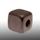 Kubus - Donker bruin - Keramiek - 27mm
