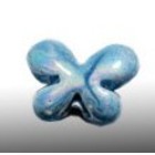 Papillon - Lichtblauw - Keramiek - 20x15mm