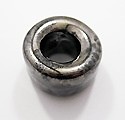 Tube - Zwart vlek - Keramiek - 20x10mm