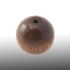 Bol - Bruin - Hout - 15mm