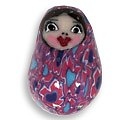 Baboesjka - Fuchsia - Fimo - 25x18mm