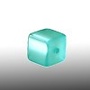 Kubus - Aquamarine brillant - Resin - 9mm