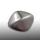 Diamant ovaal - Eco zilver - Hars - 23x20mm