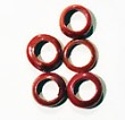 Ring - Rood glans - Divers - 14mm