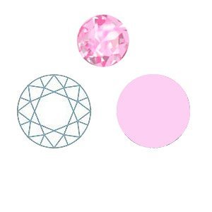 Zirconia - roze - rond briljant