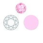 Zirconia - roze - rond briljant