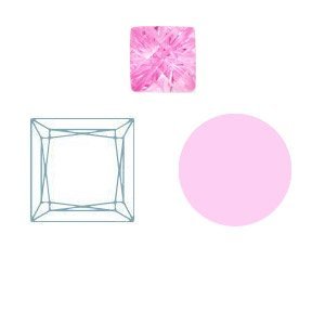 Zirconia - roze - carré