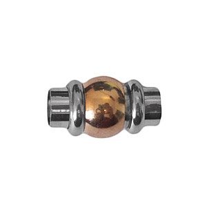 Magneetslot - Zilver/Rosé goud - 28x10mm/voor 6mm