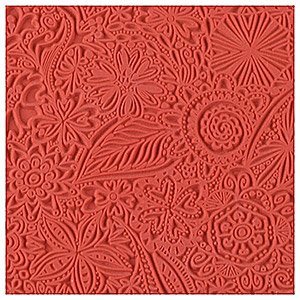 Soepele textuurmat - 90x90mm - Flowers