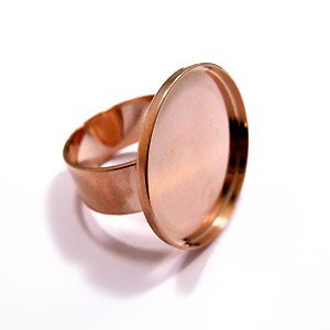 Ring - ronde plateau - Rosé goud - 24x2.4mm