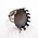 Plateau ring met griffen - 25x18mm - oud zilver