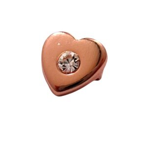 Schuiver hart strass - Rosé goud - 12mm
