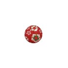 Kleefcabochon - Bloemmotief rood - glanzend - 18mm