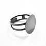 Ring - 16 mm - oud zilver - S:18 mm