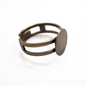 Ring - 13 mm - bronskleur - dubbele band - S:18 mm