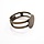 Ring - 13 mm - bronskleur - dubbele band - S:18 mm