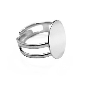 vroegrijp Geen Veranderlijk Ring - 16 mm - zilverkleur - dubbele band - S:19 mm - Zandstormshop