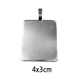 Steel pendant - 4x3 cm