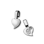 Aanraku silver plated heartshaped bails - small