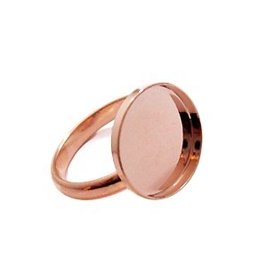 Ring - plateau boord - Rosé goud - Metaal - 15mm