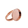 Ring - plateau boord - Rosé goud - Metaal - 15mm