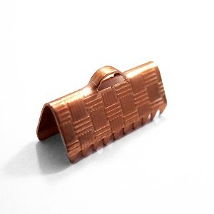 Platte klem - Rosé goud - Metaal - 15mm