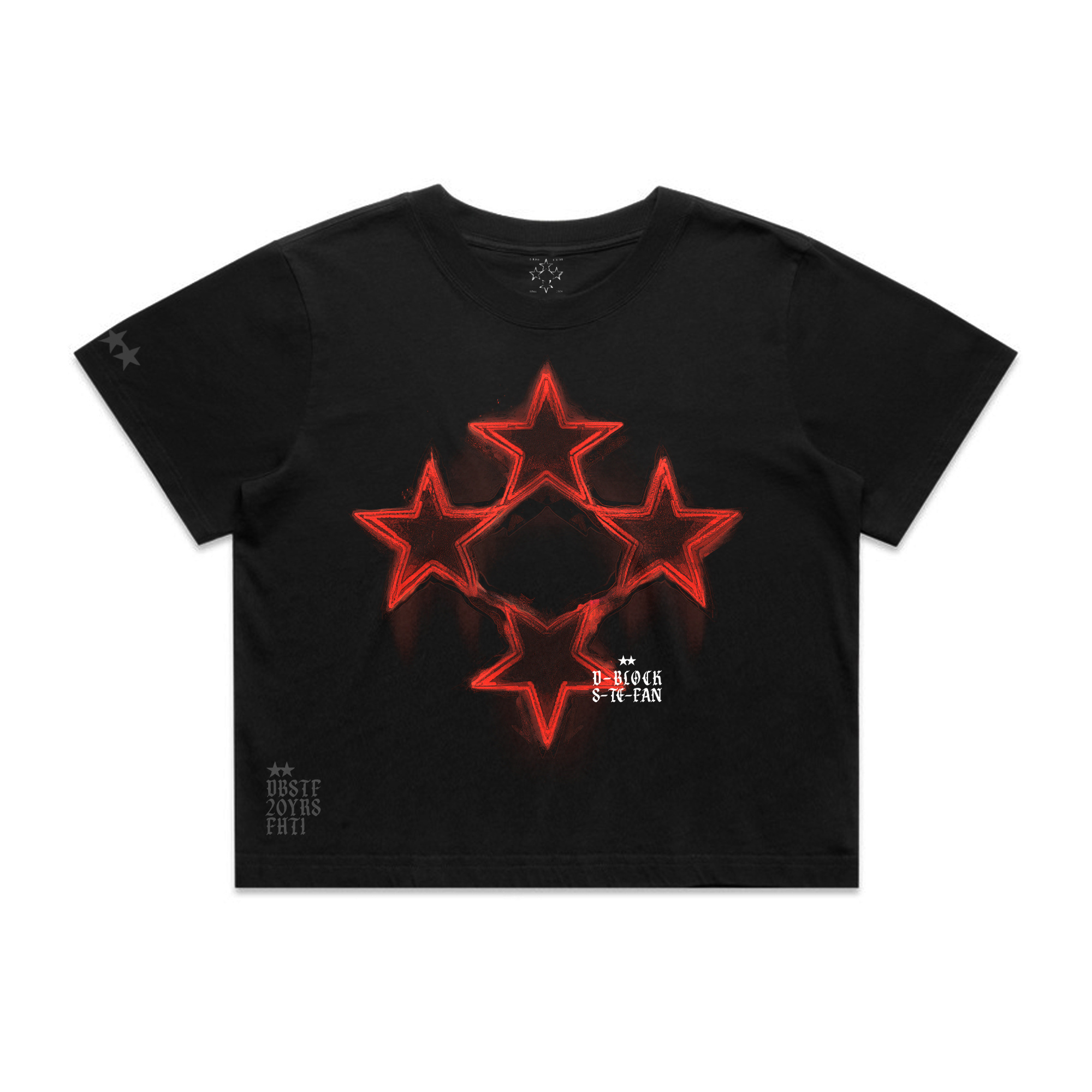 Ladies Crop Falling Stars