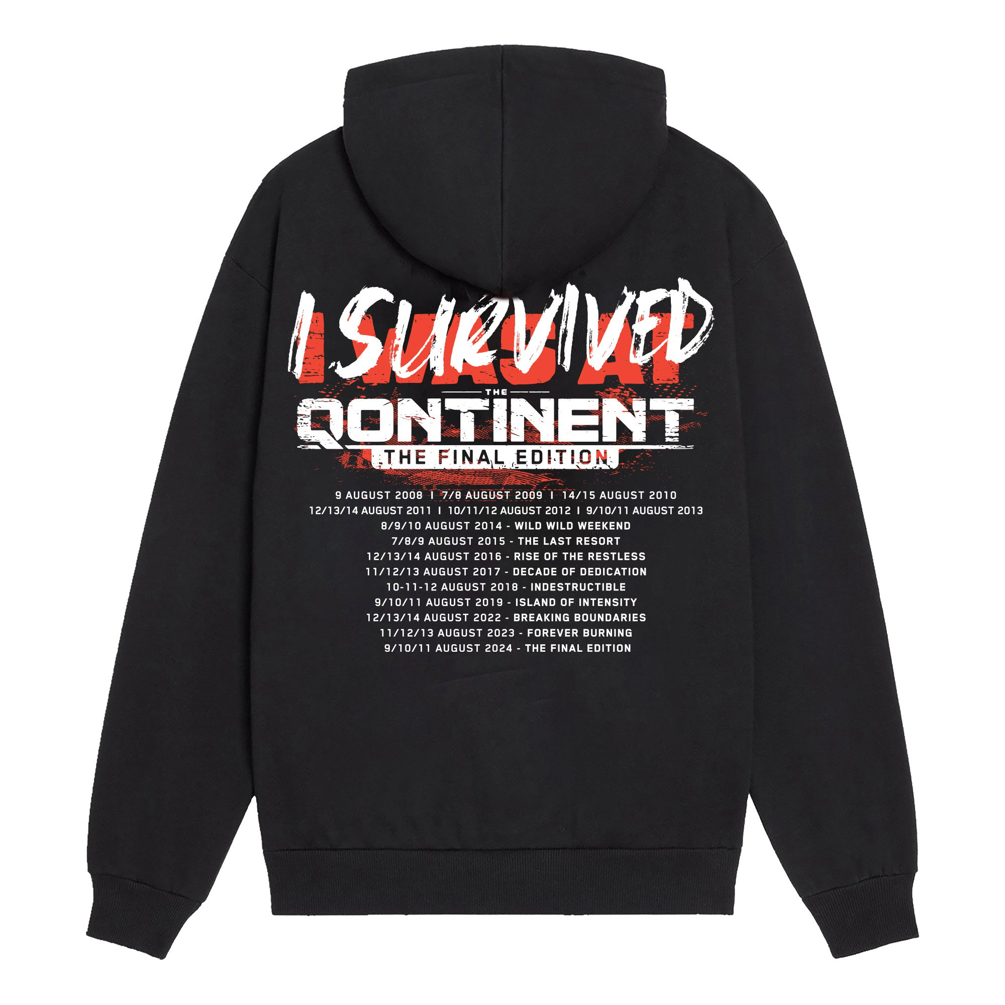 I Survived The Qontinent - Black Hoodie | Limited Restock