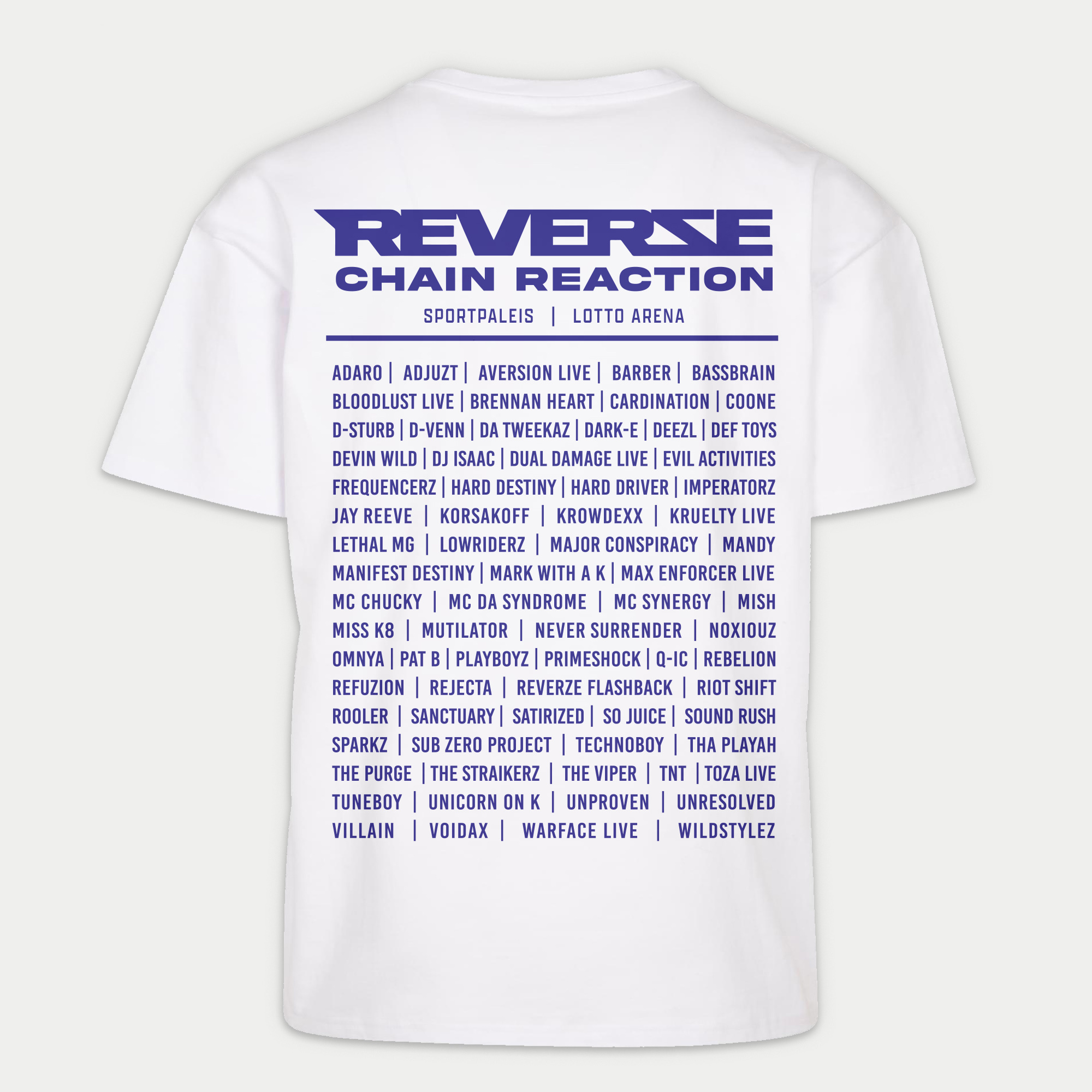Reverze - Chain Reaction Line up T-Shirt White