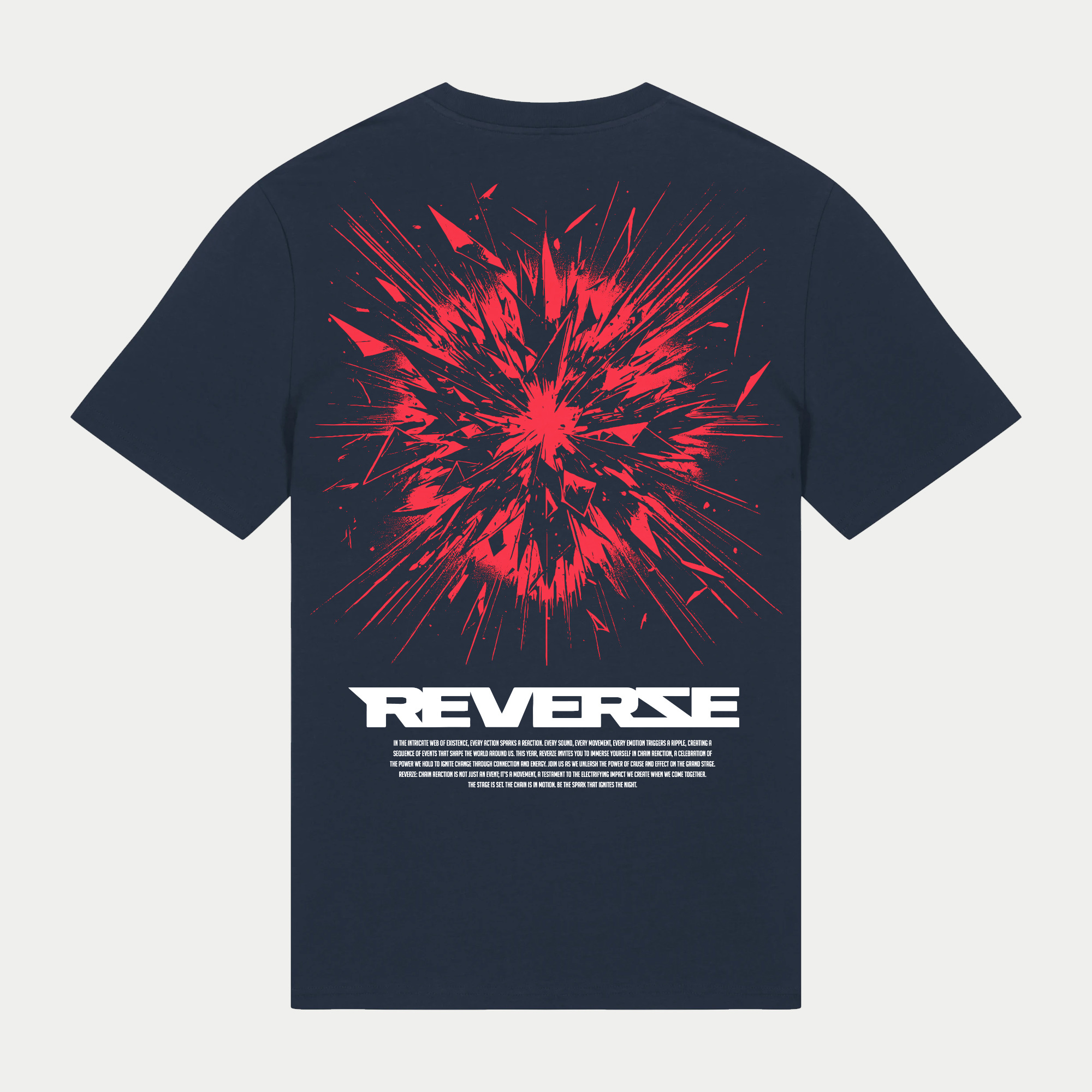 Reverze - Chain Reaction Navy Blue T-Shirt