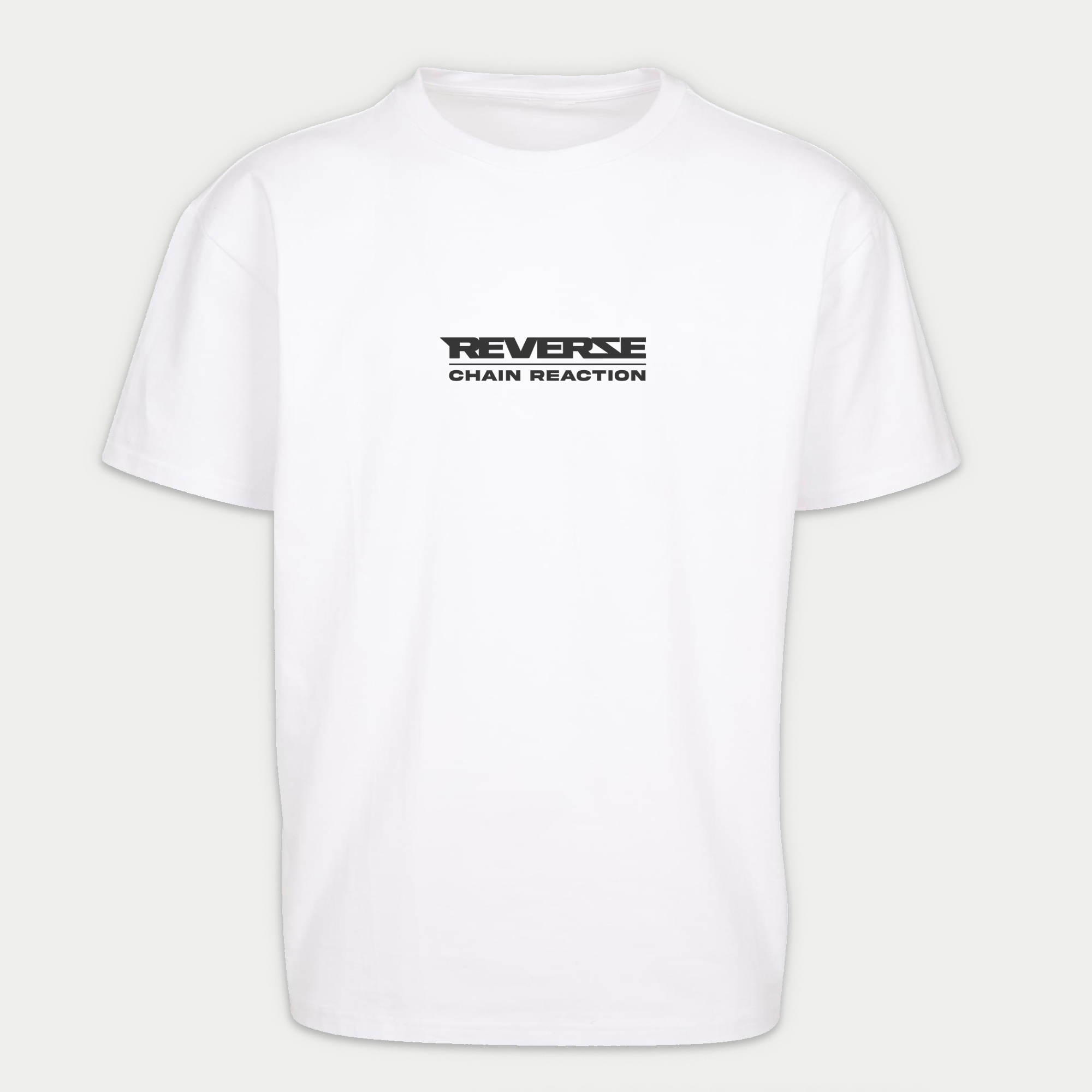 REVERZE - Chain Reaction White/ Black Line Up T-Shirt