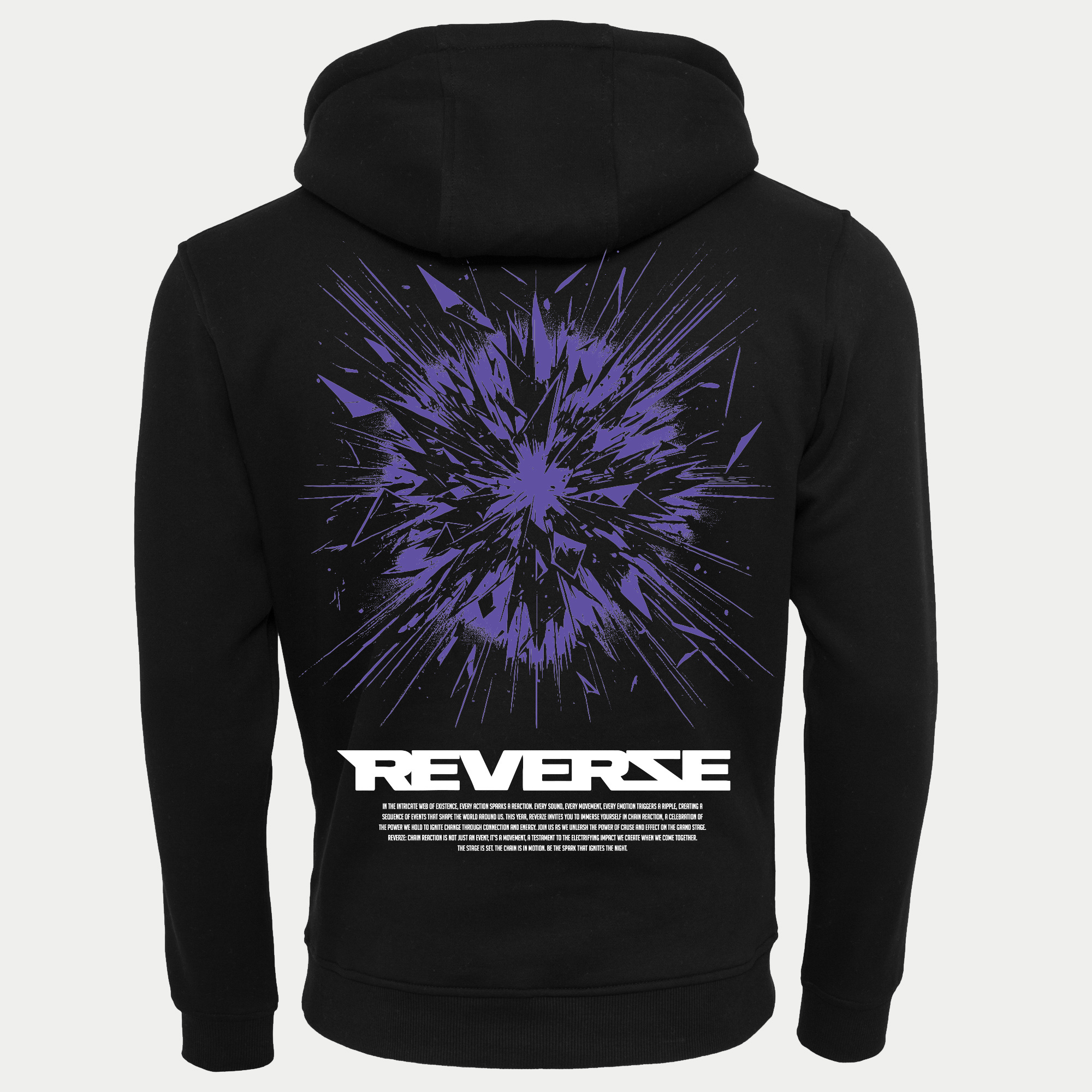 REVERZE - Chain Reaction Black Hoodie