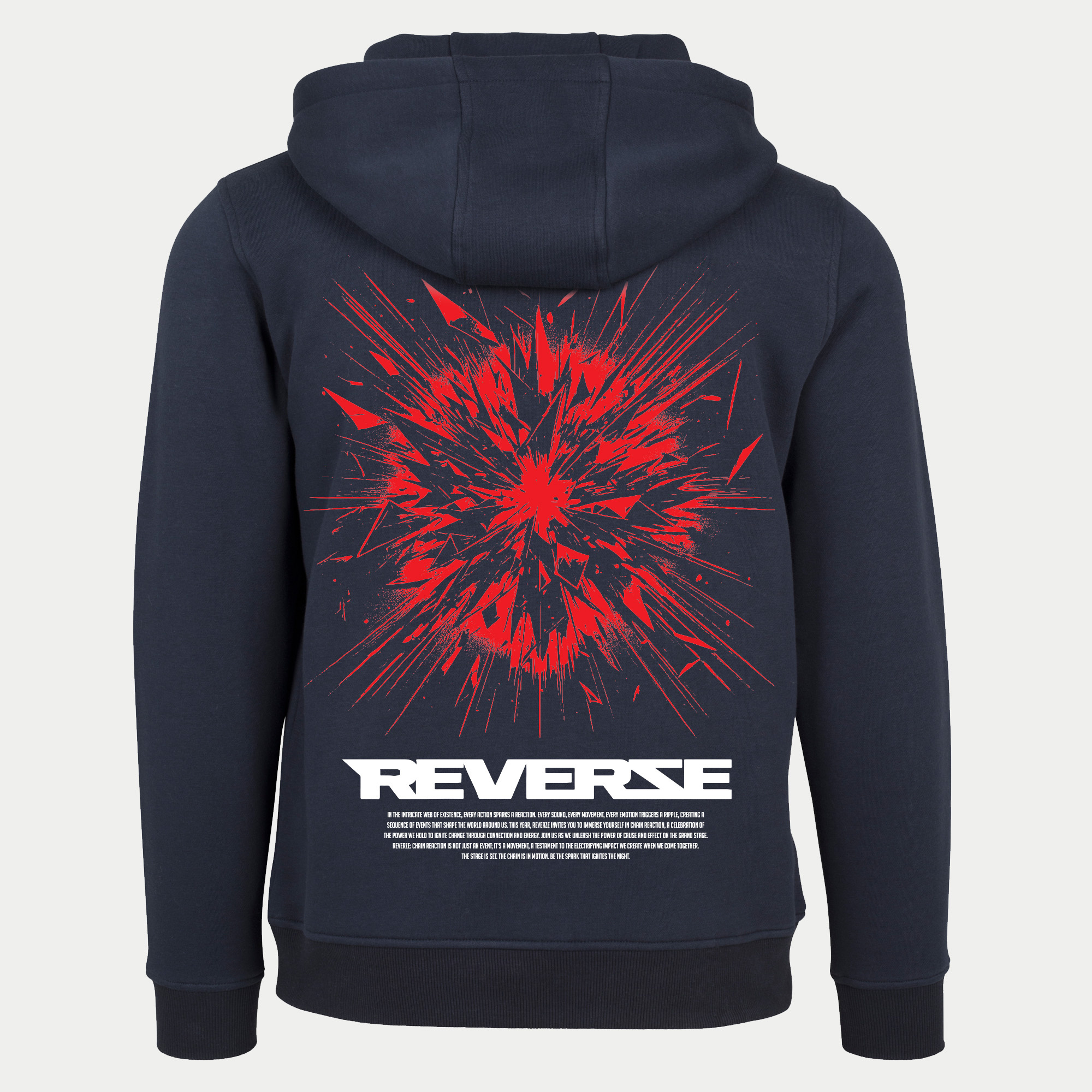 REVERZE - Chain Reaction Navy Hoodie
