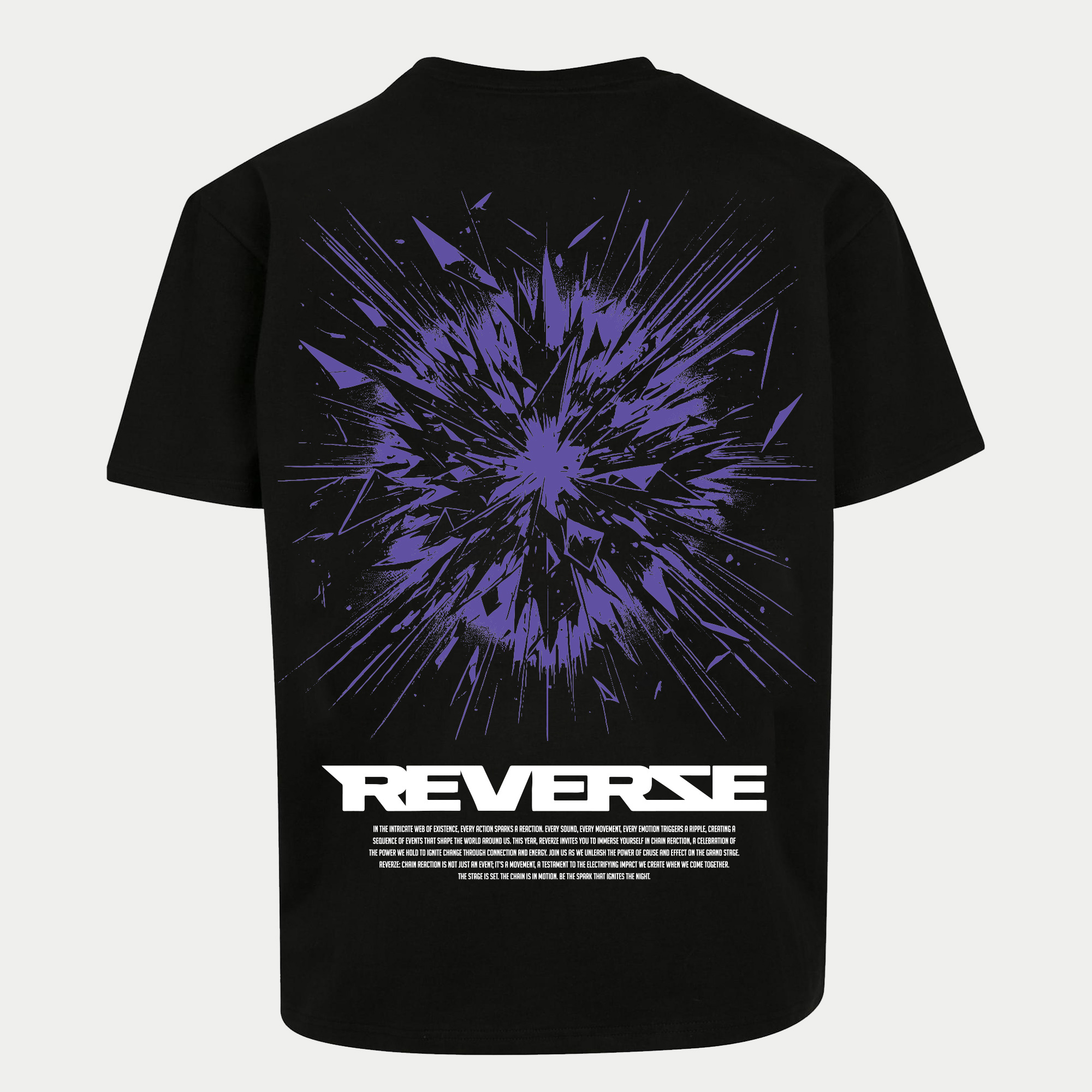 REVERZE - Chain Reaction Black T-Shirt