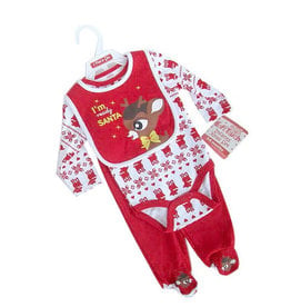 3-delige Baby kerst set hert Maat 3-6 maanden