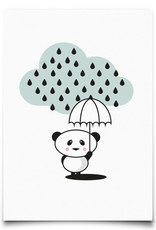 Eef Lillemor Panda in the rain kaart