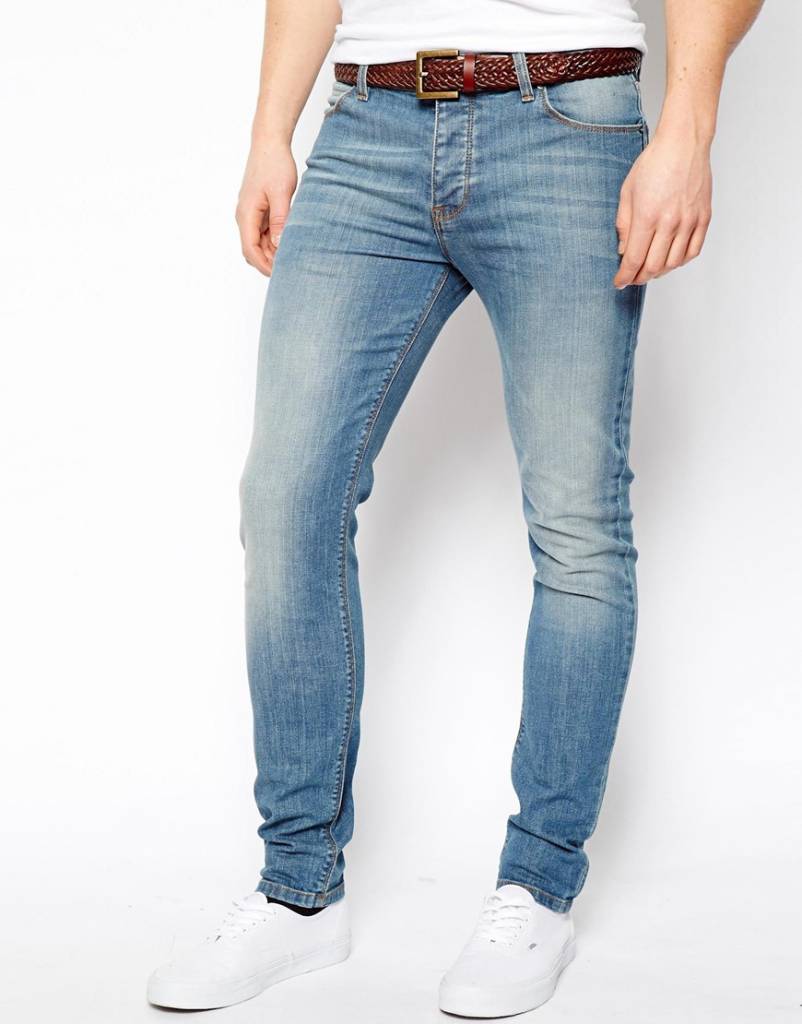 Skinny jeans lichtblauw