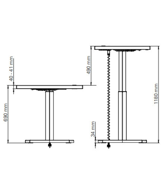 Actiforce Elements 800 Solid Home Edition - Elektrisch zit-sta bureau